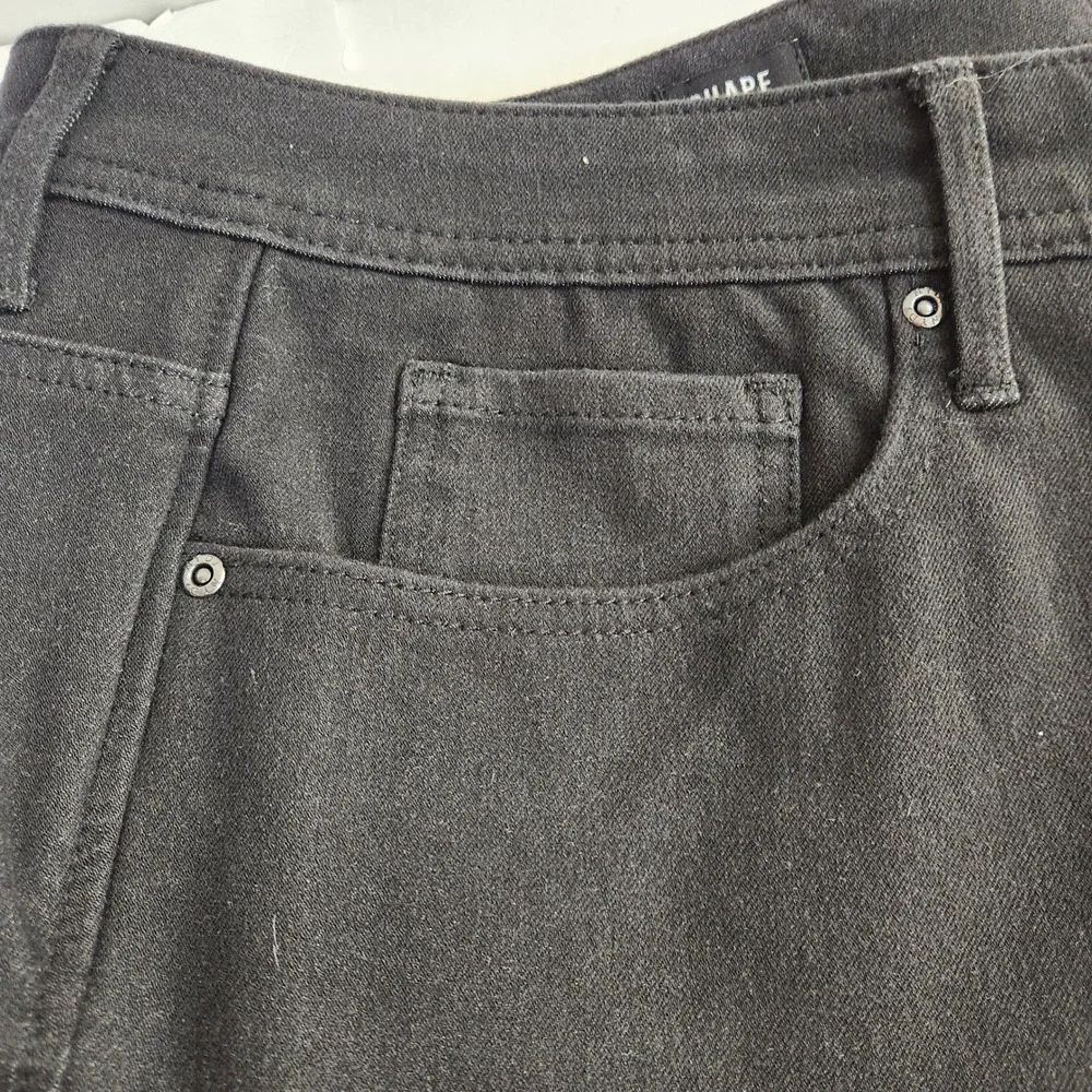 NEW NYDJ Curves 360‎ Shape Crop Kick Flare Jeans Black Size 24 Stretch Denim NWT